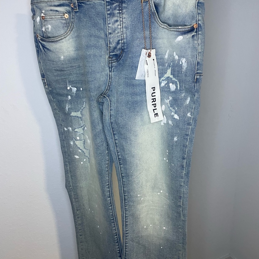 Men’s Purple Jeans size 34 P004 Flare low-rise fit jeans